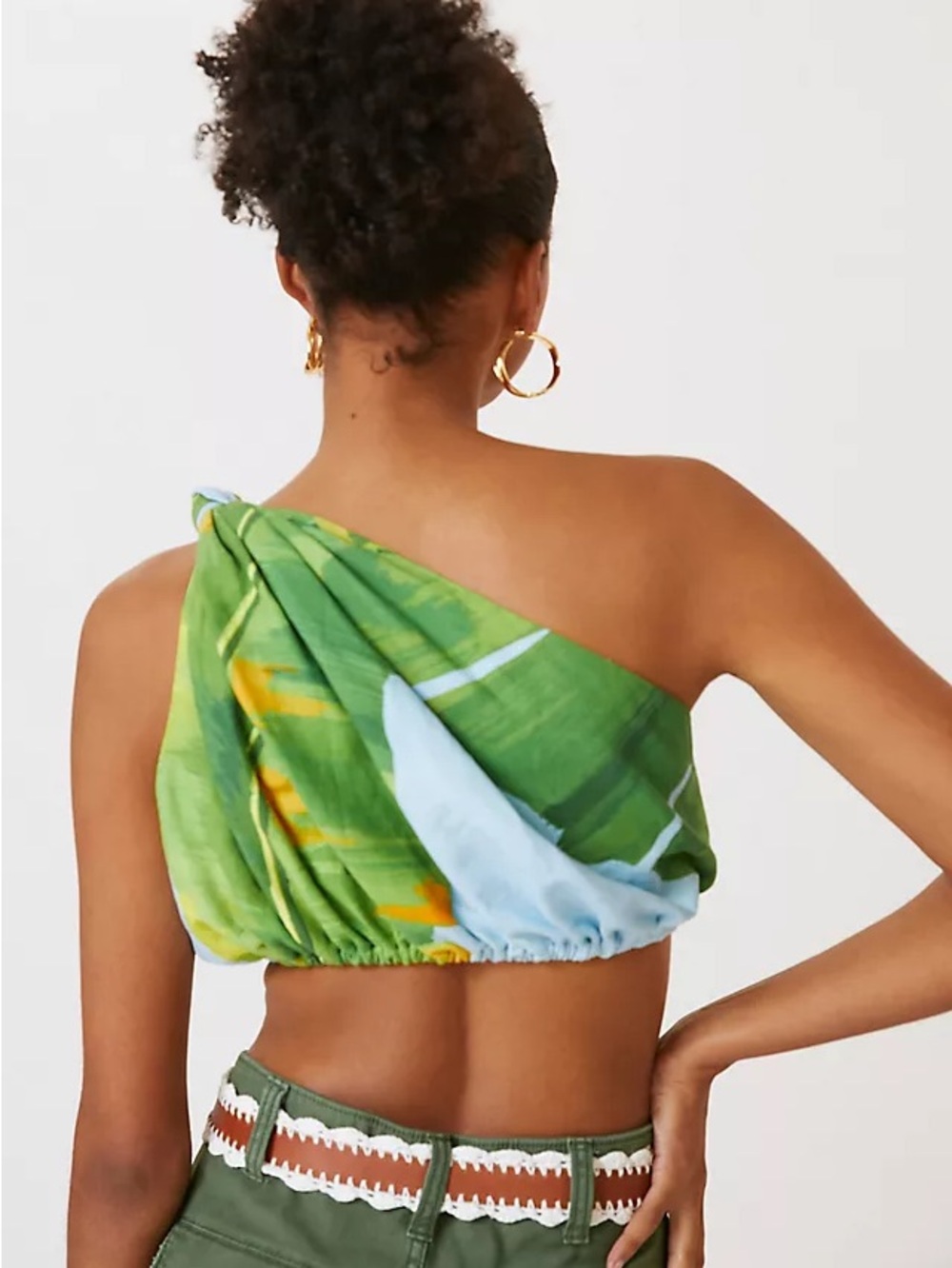 Farm Rio One-Shoulder Crop Blouse NWT - Picture 5 of 5